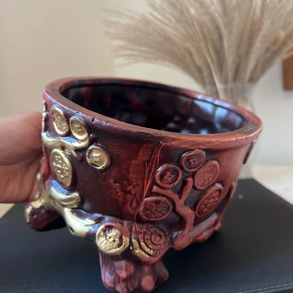 Wealth Fortunate Bowl Feng Shui Ornament Decor Attract Wealth